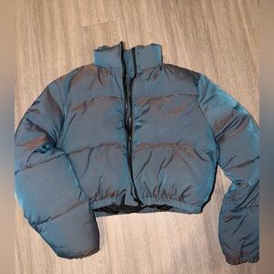 Women's Blue Puffer Jacket 🪩✨